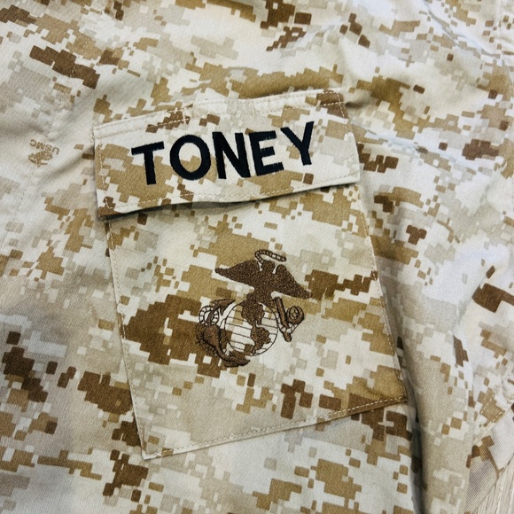 US Marine Corps MCCUU Desert Marpat Blouse Jacket USMC Military Large Long  - Picture 10 of 16